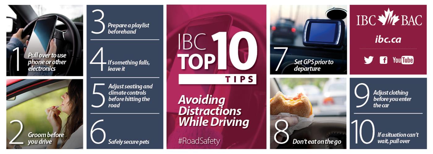 IBC's Top 10 Tips for Avoiding Distractions While Driving
